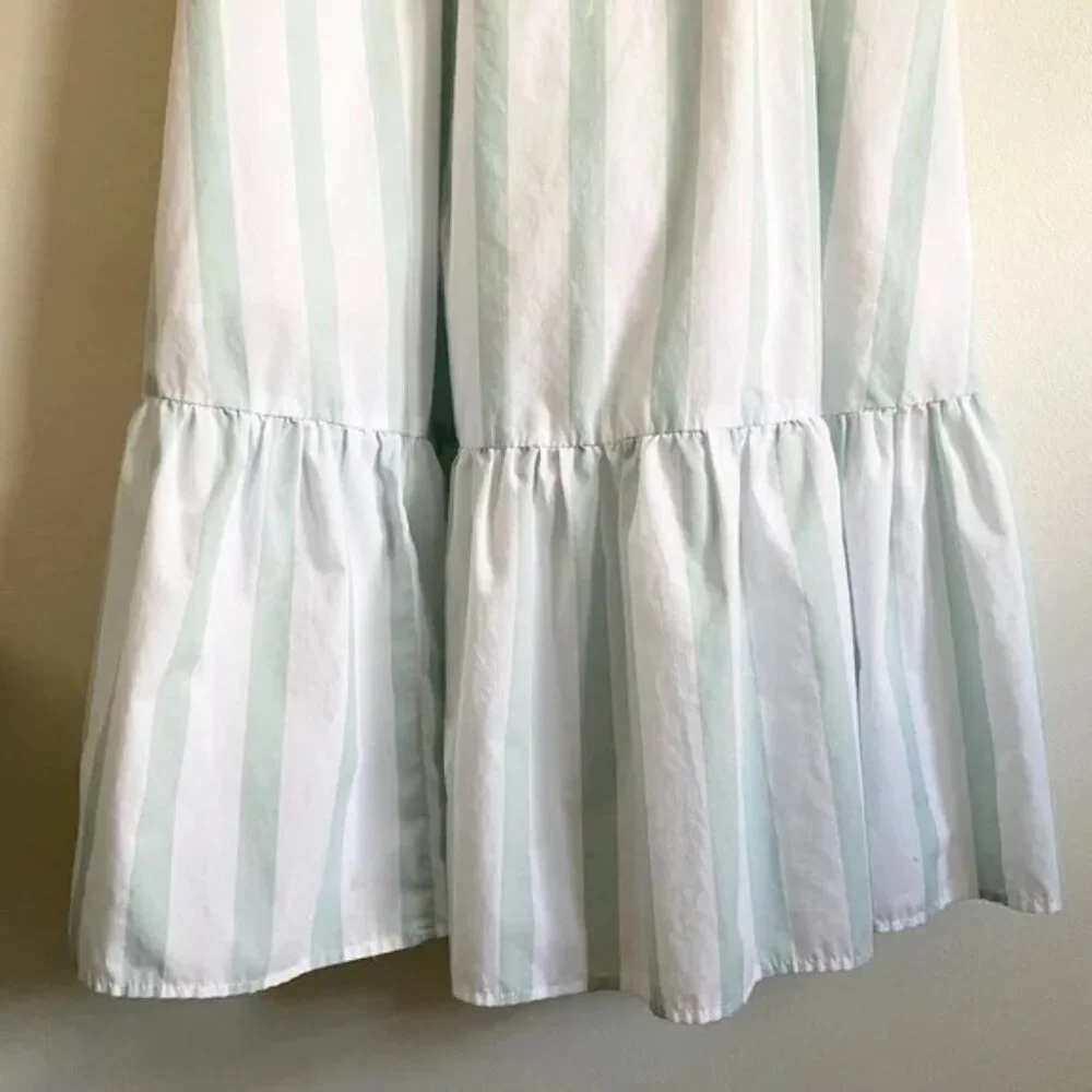 Abercrombie & Fitch Puff Sleeve Striped Midi Dress - Picture 5 of 7